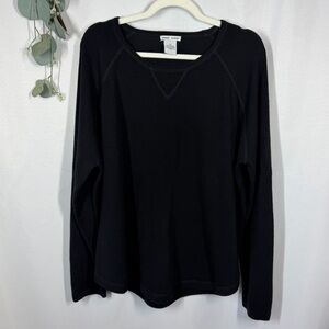 Sweet Romeo | Soft Black Long Sleeve Top Lightweight Sweater Women's Size 3X